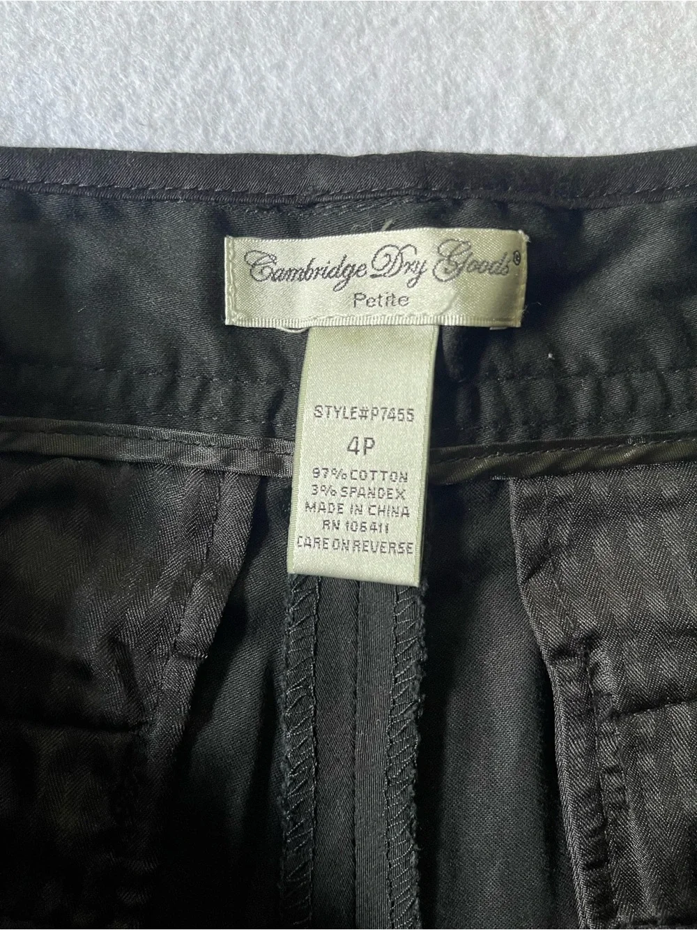 Cambridge Dry Goods Black Cuffed Women's Shorts